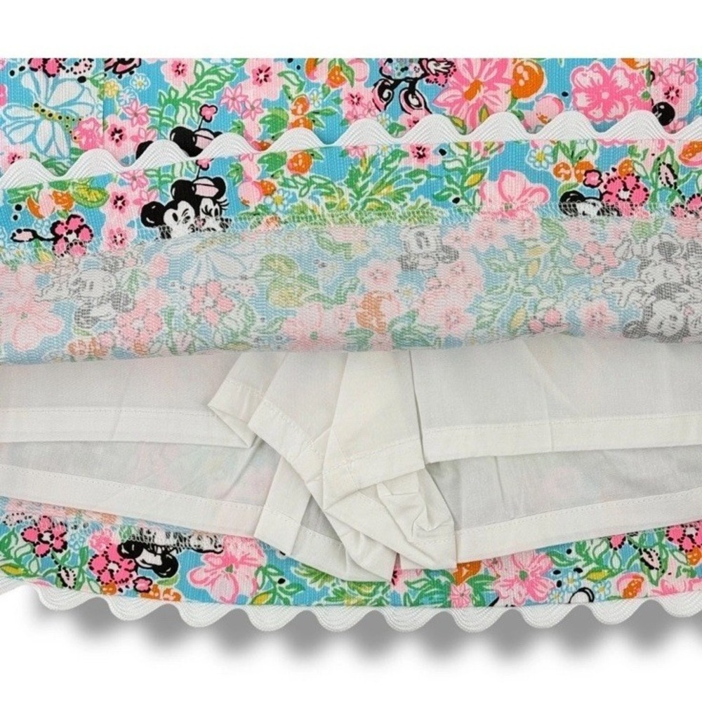 Lilly Pulitzer Lilly Hearts Disney Gardner Skort Skirt 4 Minnie Mickey Flowers - Picture 4 of 5